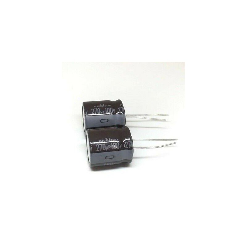 270UF 100V RADIAL ELECTROLYTIC CAPACITOR PF(M) NICHICON QTY:2