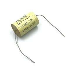 10UF 100V 5% HI END CAPACITOR POLYESTER AUDIO MPT 1J-1 33X20mm ITT