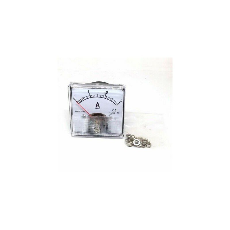 0-3A DC ANALOG PANEL METER AMMETER TF-60 60x60mm