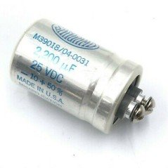 2200UF 25VDC -10 +50% Aluminium Electrolytic Capacitor M39018/04-0031 Sangamo