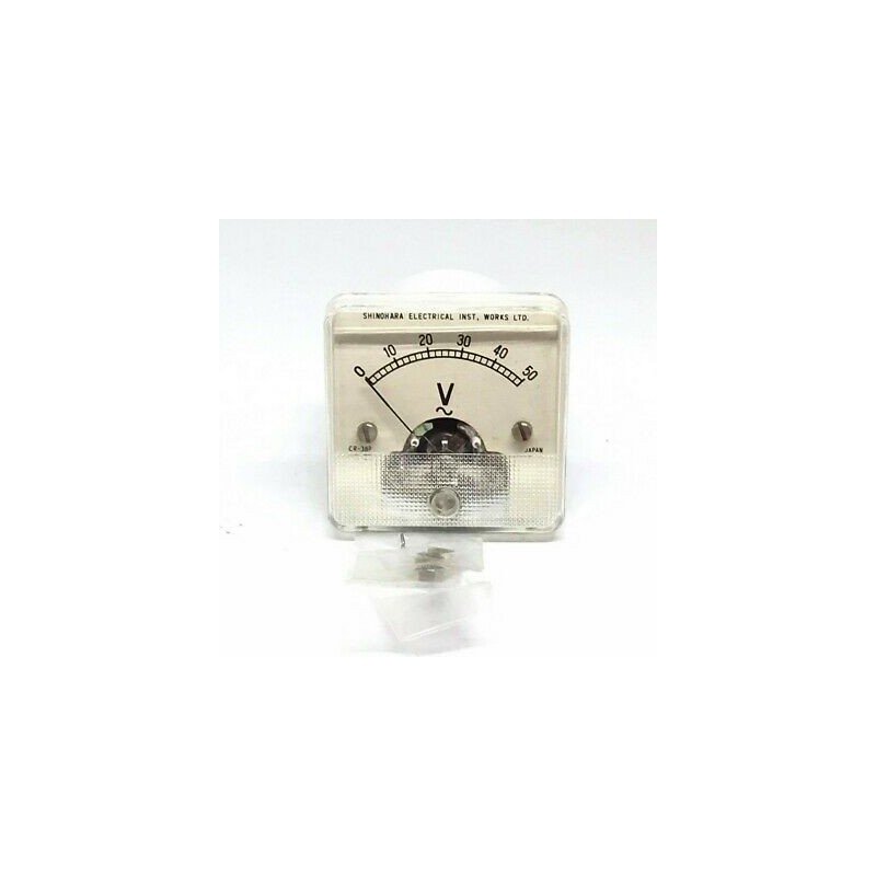 0-50V AC Analog Panel Meter Voltmeter Shinohara 43x43mm