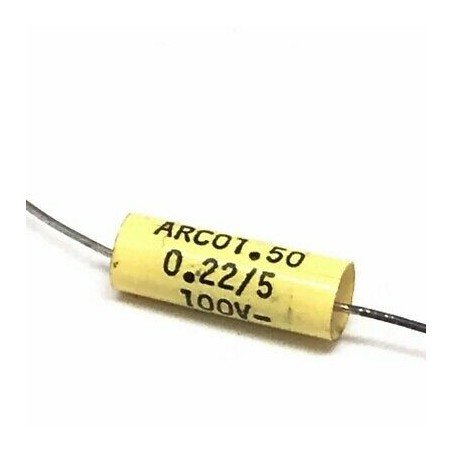 0.22UF 220nF 100VDC 5% Axial Capacitor 1.50 Arcotronics