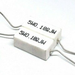 0.18ohm R18 5W Wirewound Ceramic Cement Resistor QTY:2