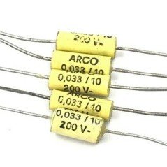 0.033UF 33NF 200V AXIAL CAPACITOR ARCOTRONICS QTY:5